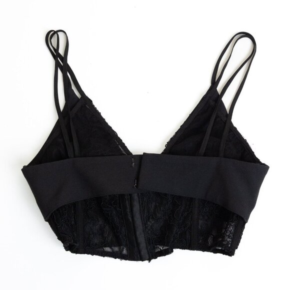Jonathan Simkhai Lace Layered Top Bra Teegan Black - Picture 5 of 14